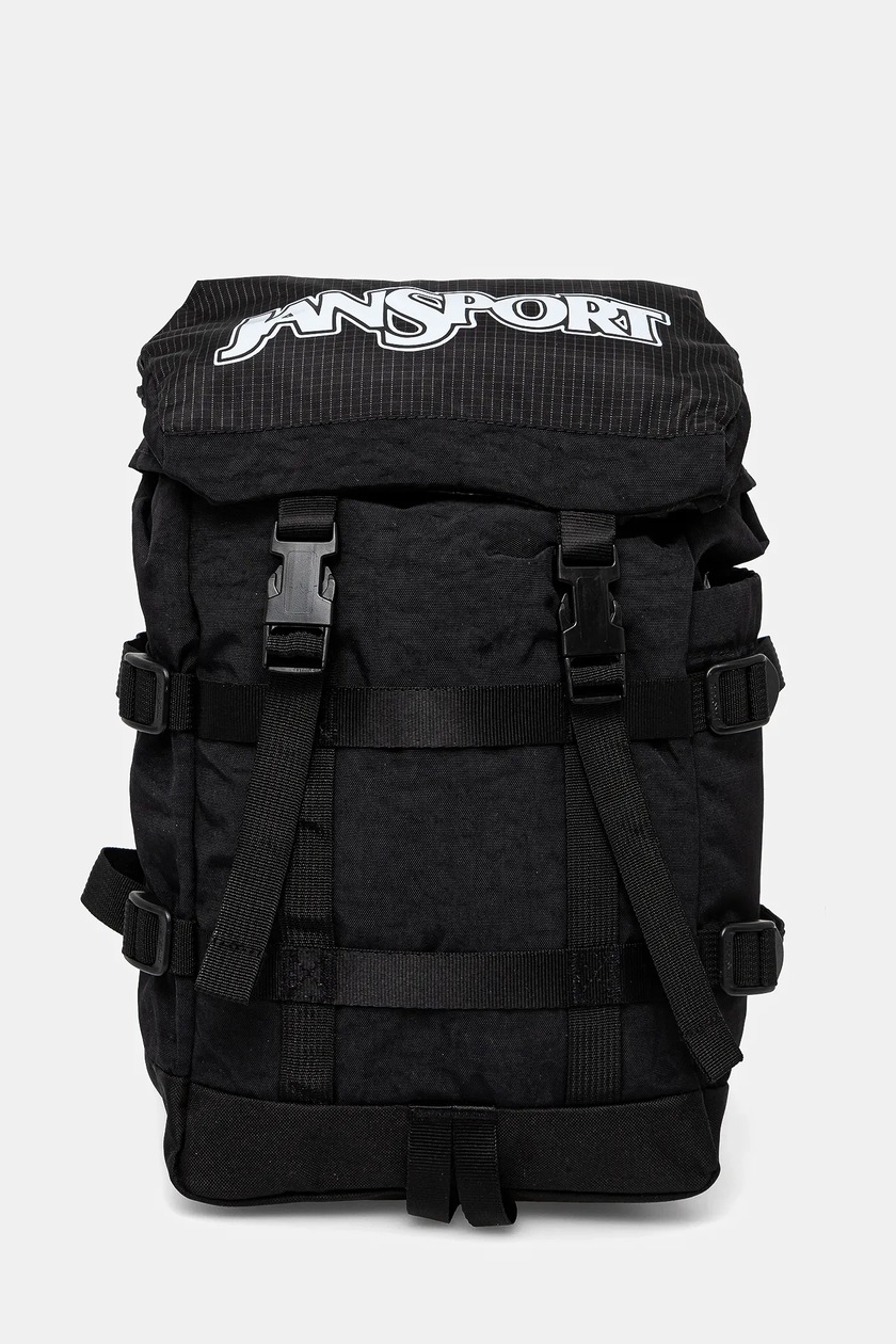 Jansport plecak kolor czarny duży z aplikacją | Answear.com
