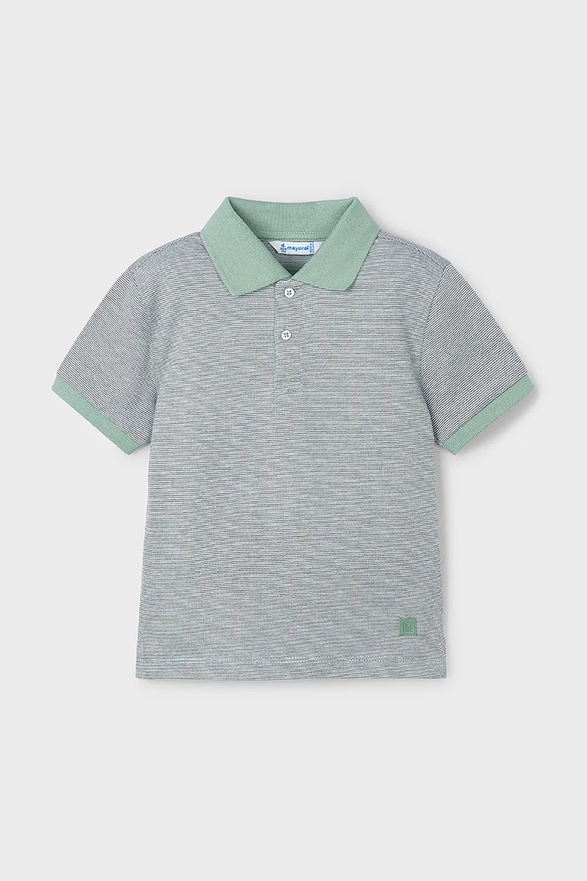 EA7 Emporio Armani polo bawełniane dziecięce kolor zielony