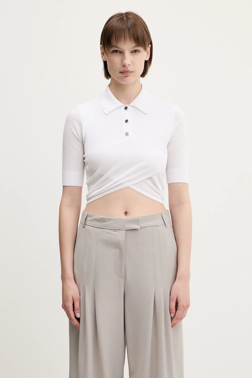 Tシャツ・カットソー SPORTMAX SS25 SHAKER CROPPED POLO SHIRT (2512361052600 005) Sportmax polo shirt Casta PRM EU