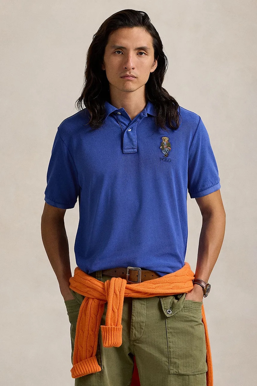 Bavlnené polo tričko Polo Ralph Lauren jednofarebné Bavlnené polo tričko Polo Ralph Lauren jednofarebné