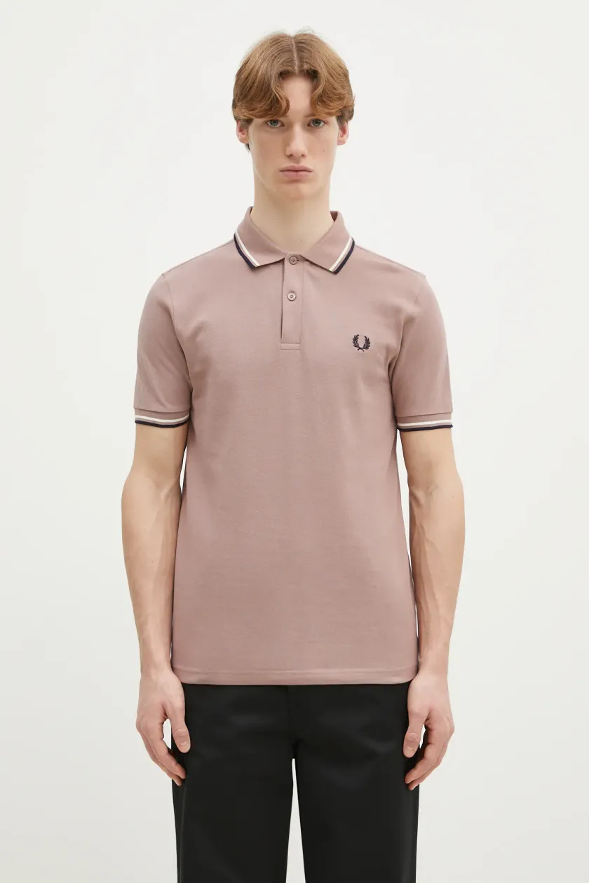 Shirt with striped pattern and logo embroidery brand POLO