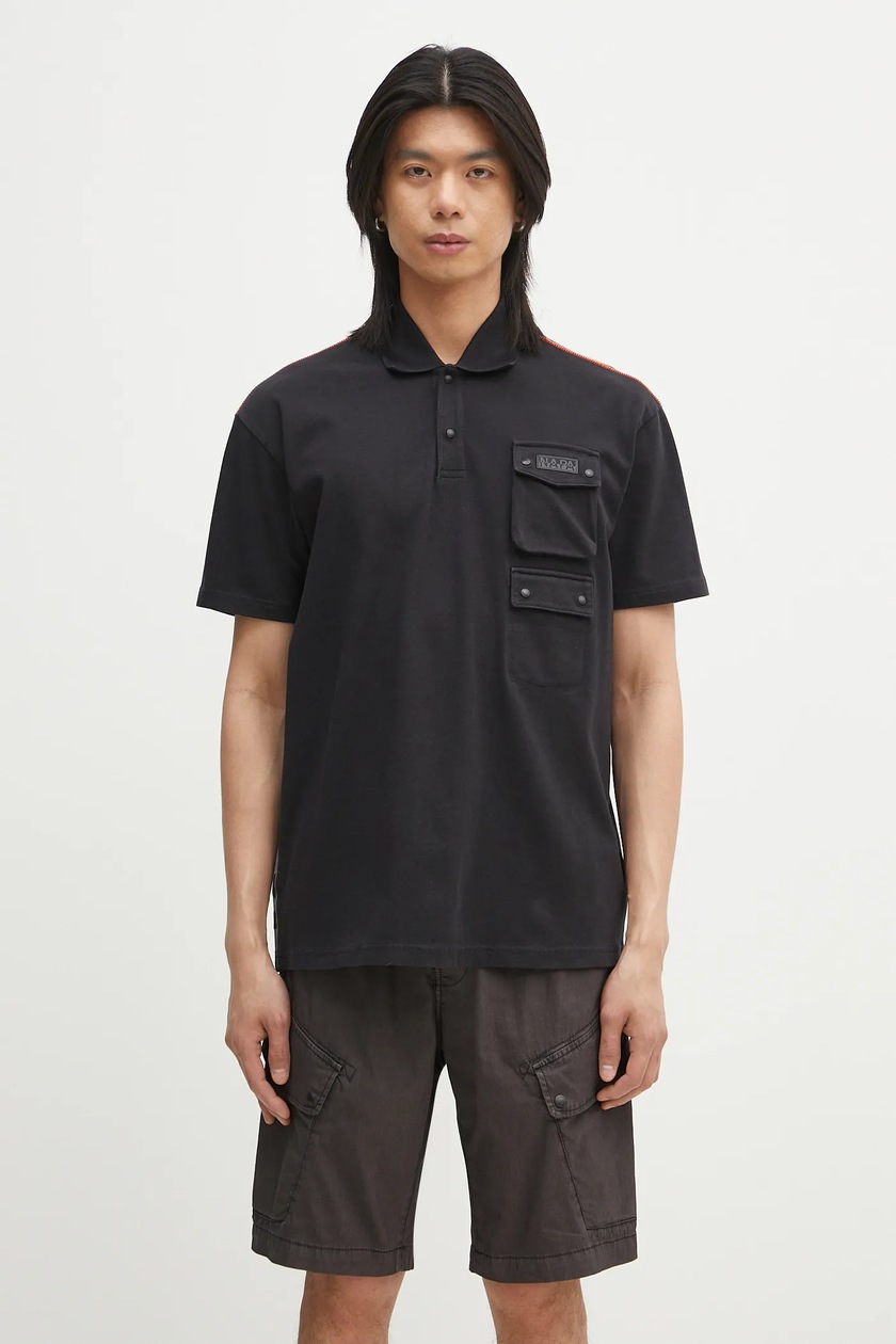 thisisneverthat cotton polo shirt T-Logo S/S Jersey black