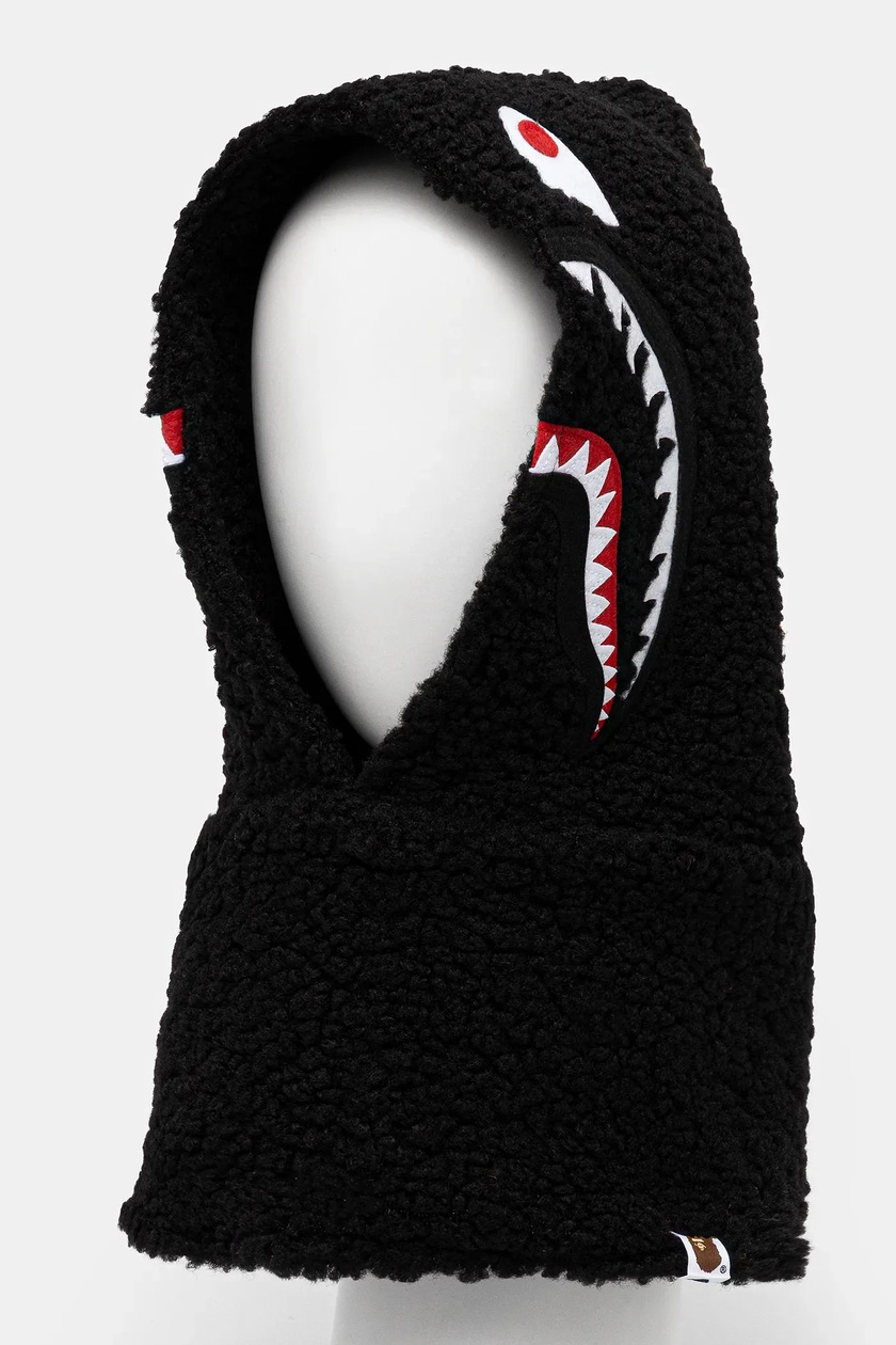 A Bathing Ape balaclava Shark boa black color 1K80282003 at PRM US