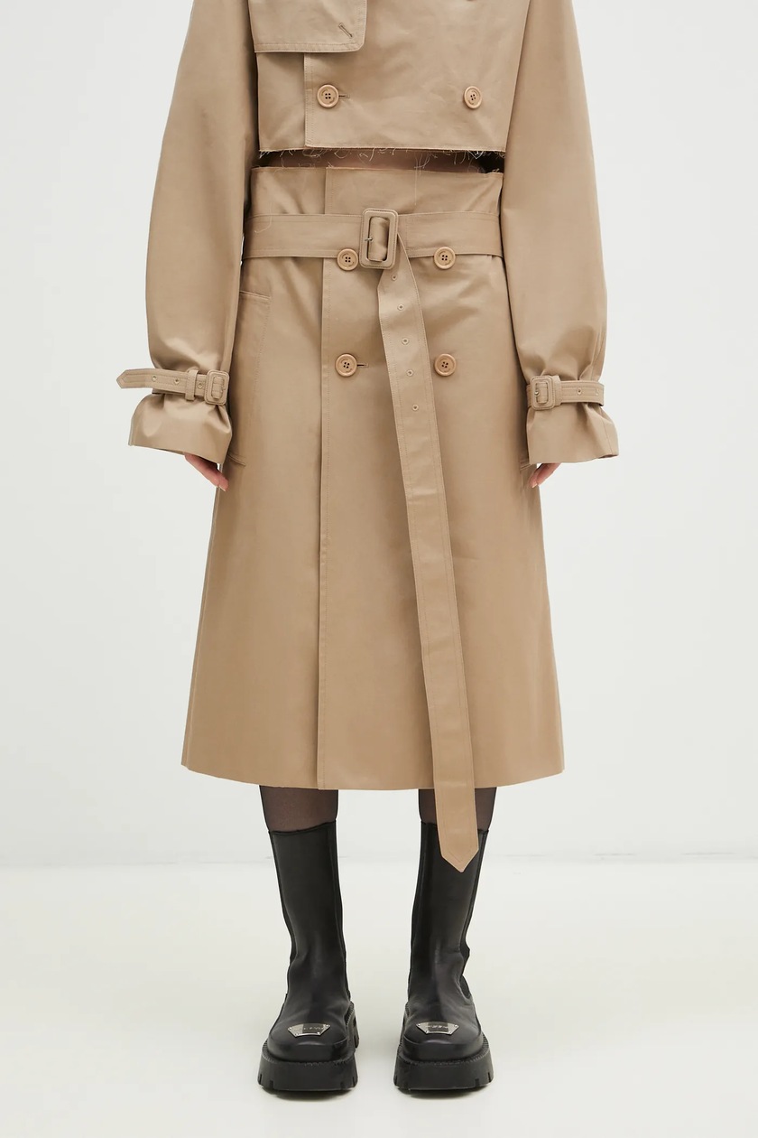 スカート VETEMENTS 'Deconstructed Trenchcoat' skirt Beige WA66SK400S VETEMENTS cotton skirt Deconstructed Trenchcoat PRM EU