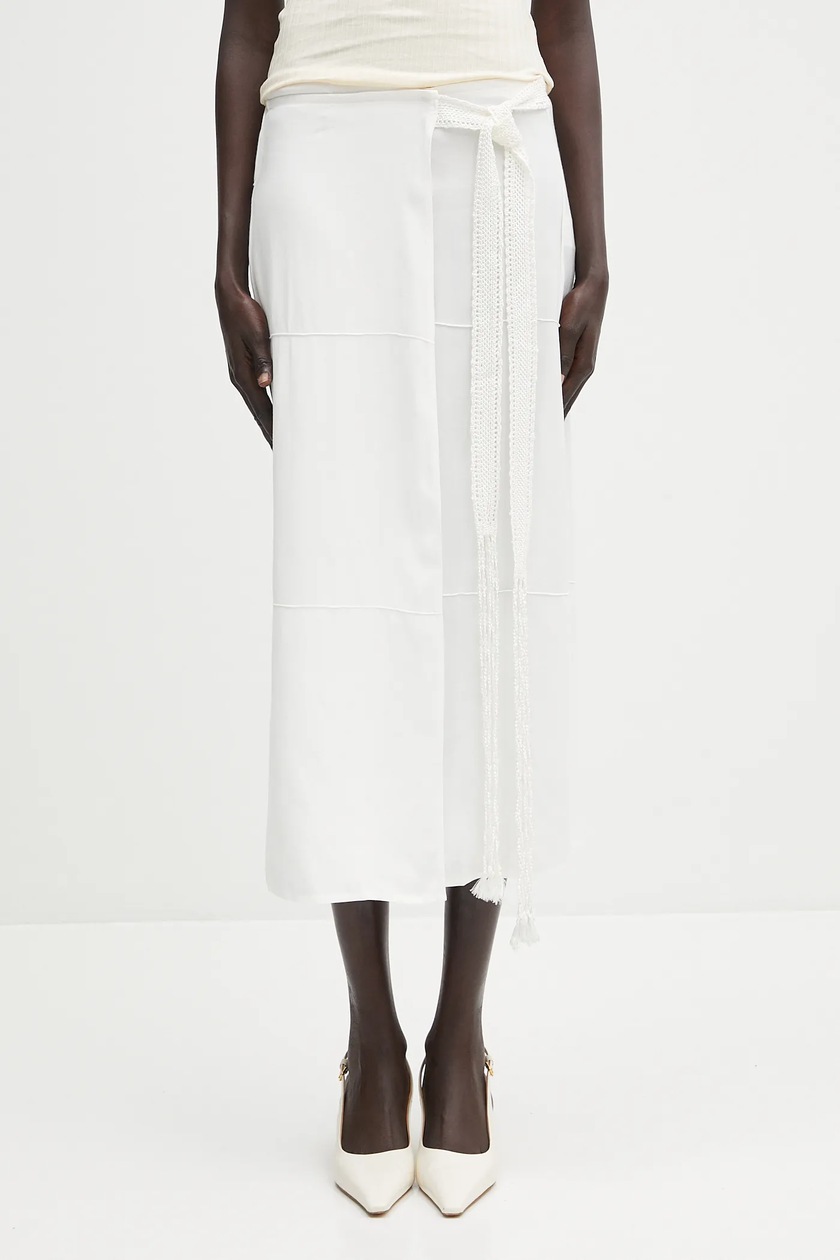 MCQ cotton denim skirt white color at PRM US