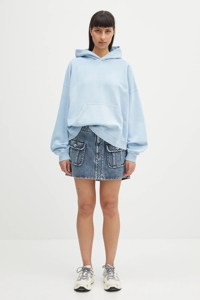 JW ANDERSON テニムミニスカト DK0026PG1619 172 JW Anderson denim skirt Patch Pocket Mini blue color DK0026