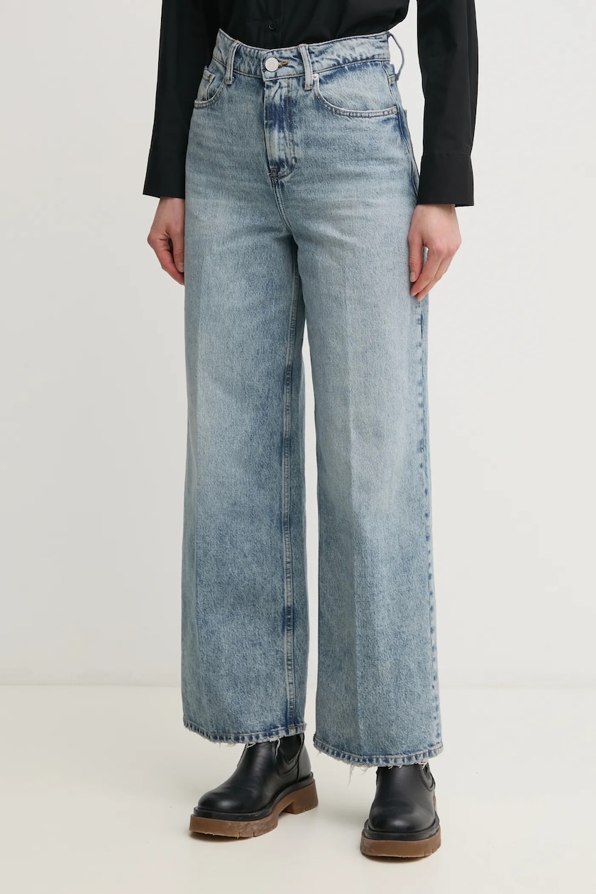 adidas Originals jeansy DENIM ZIP PANT damskie kolor adidas Originals jeansy DENIM ZIP PANT damskie kolor