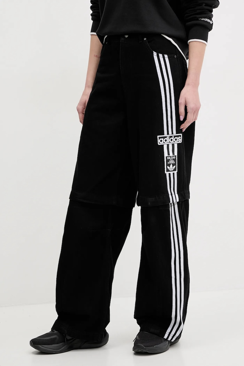 adidas Originals jeansy DENIM ZIP PANT damskie kolor adidas Originals jeansy DENIM ZIP PANT damskie kolor