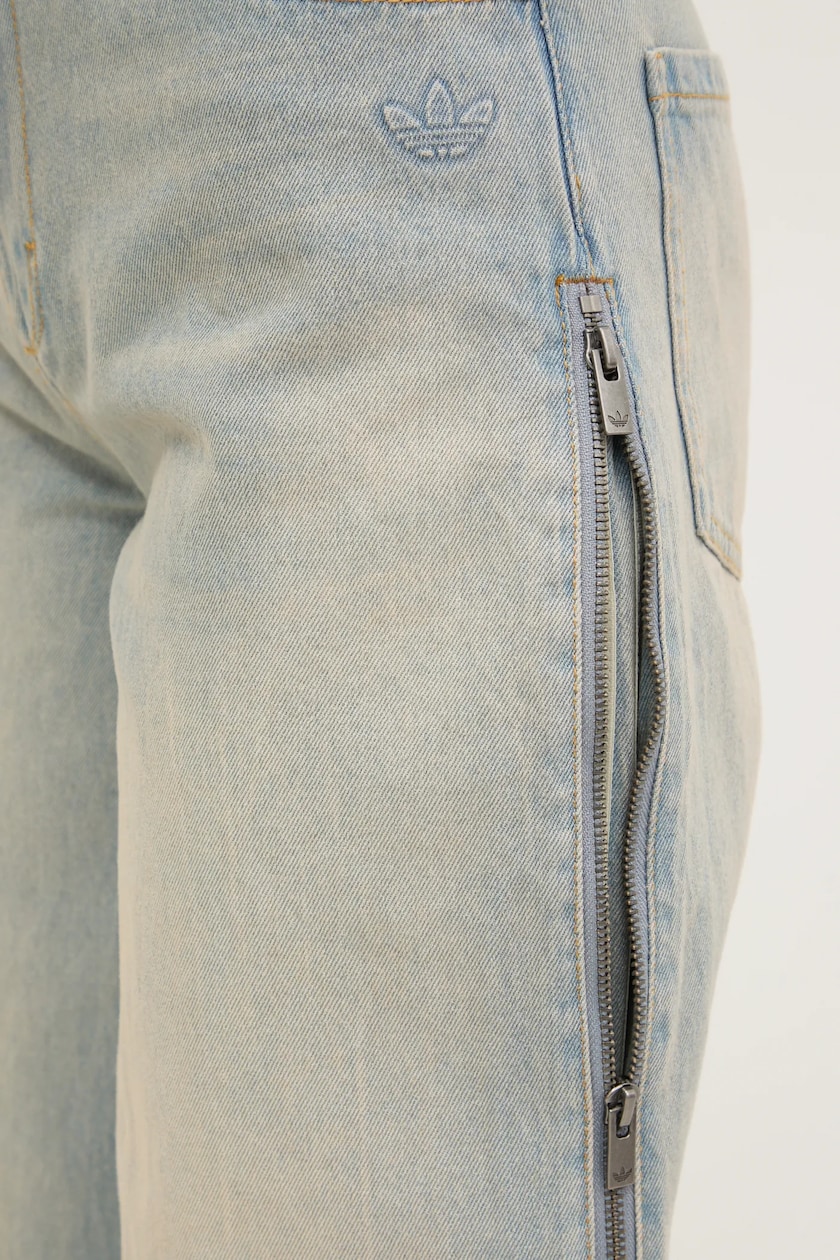adidas Originals jeansy DENIM ZIP PANT damskie kolor adidas Originals jeansy DENIM ZIP PANT damskie kolor