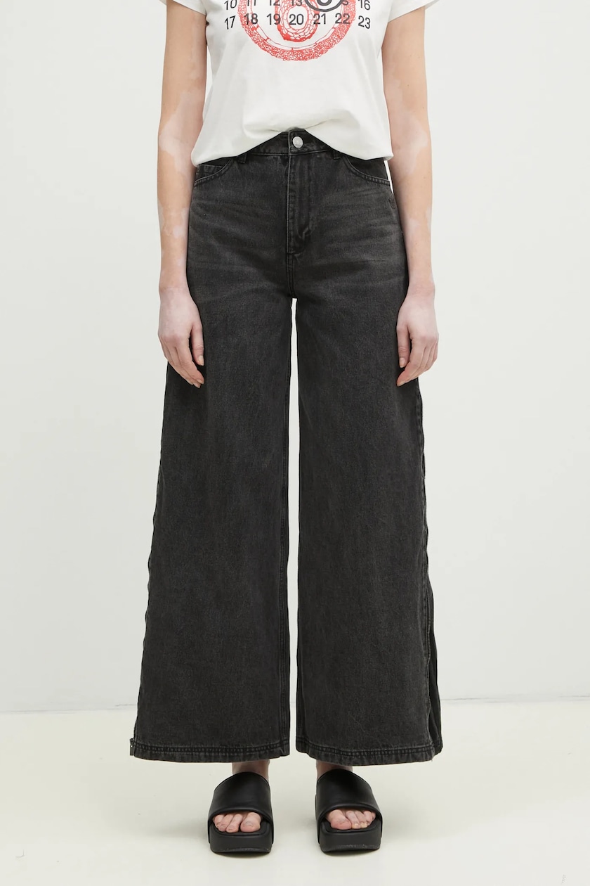 adidas Adilenium Zip Washed Denim Pants W adidas Adilenium Zip Washed Denim Pants W