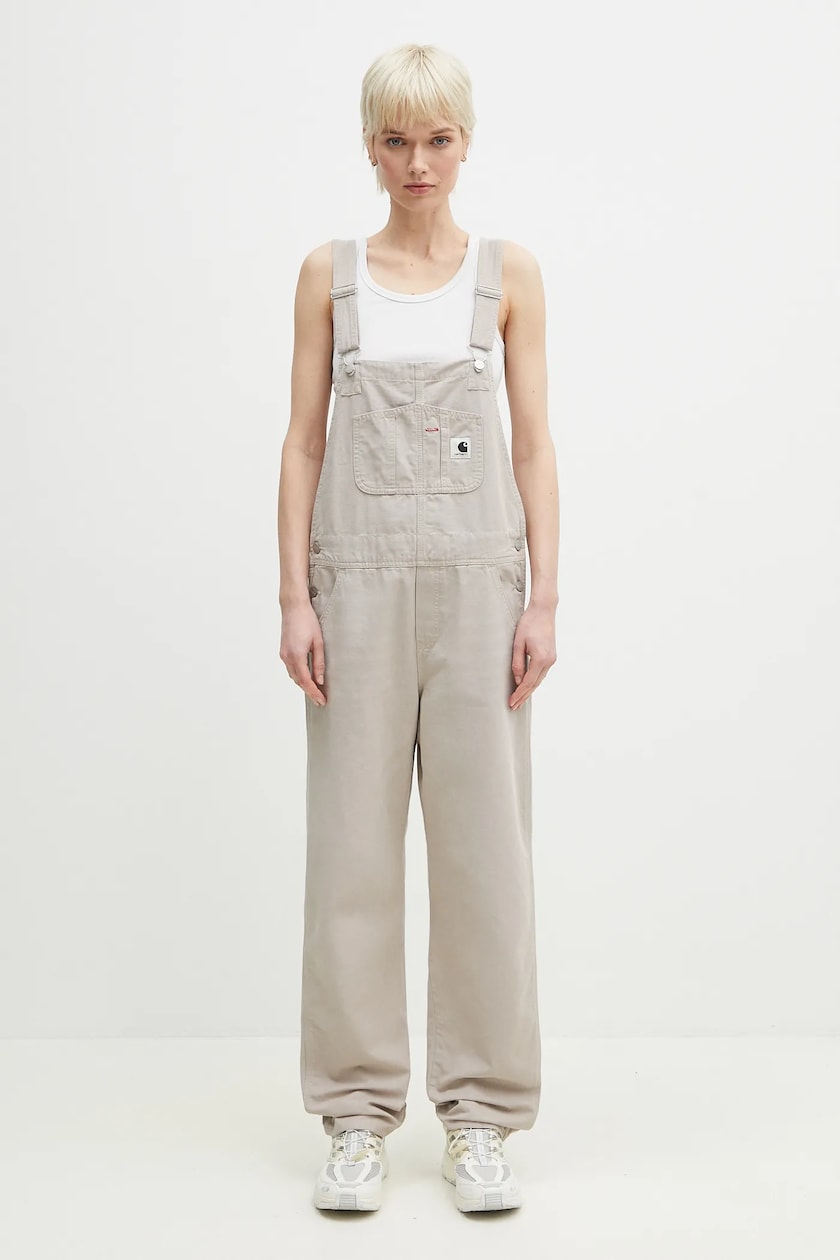 Carhartt WIP cotton overalls Bib Overall Straight beige Carhartt WIP cotton overalls Bib Overall Straight beige