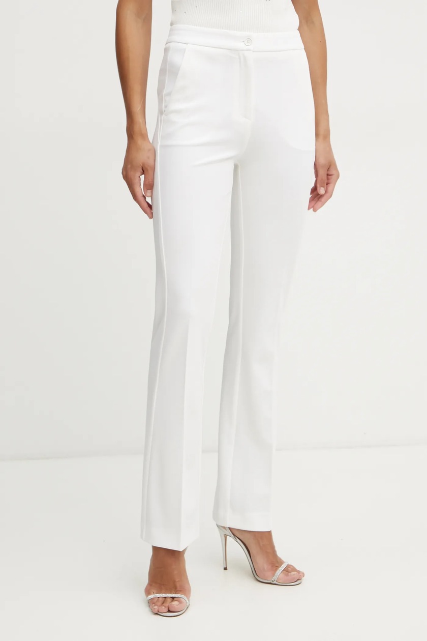 Dickies spodnie damskie kolor beżowy proste high waist