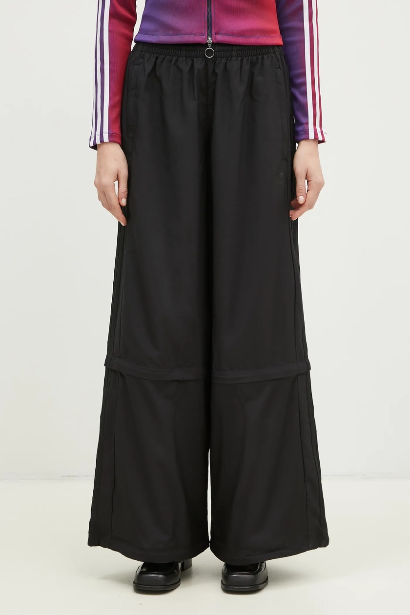 adidas Originals joggers Wide Leg Pants black color smooth KC8813