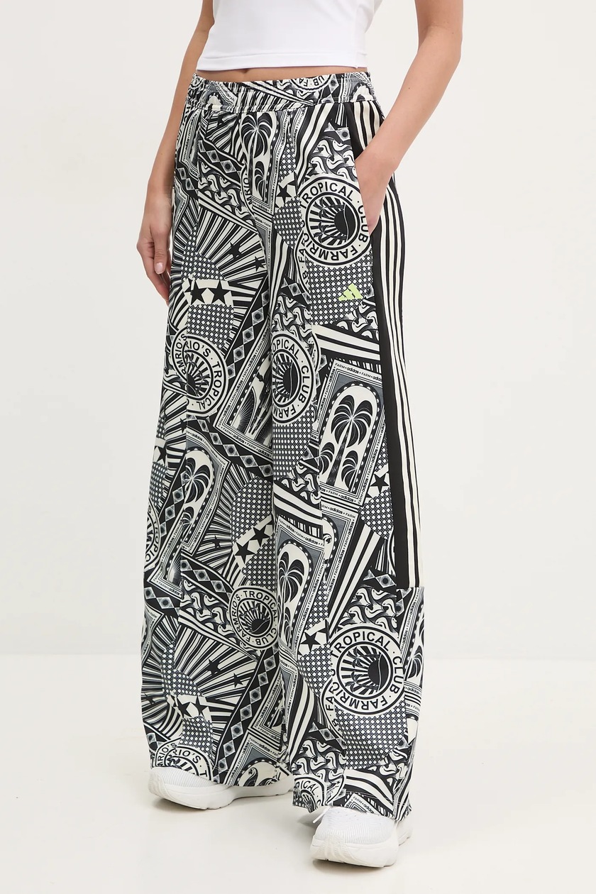 adidas spodnie dresowe x Farm Rio damskie kolor czarny wzorzyste