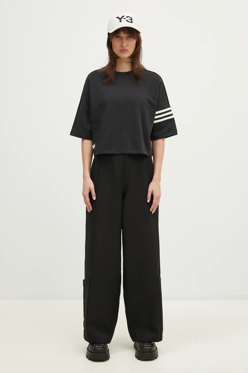 ボトムスその他 Y 3 Women Pants JD1759 BLACK Y-3 trousers Sport Uniform Wide Leg Pants women's black
