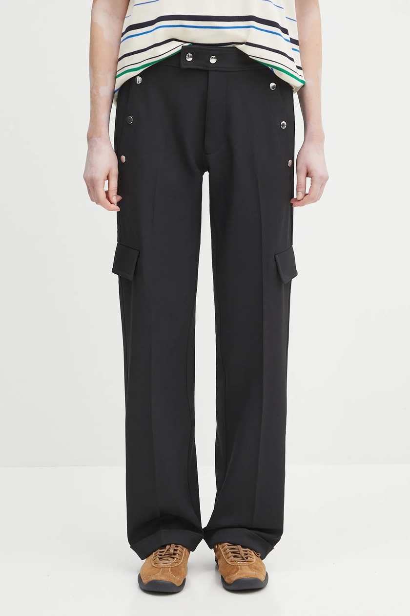 adidas trousers Oversized TP women's black color at PRM US