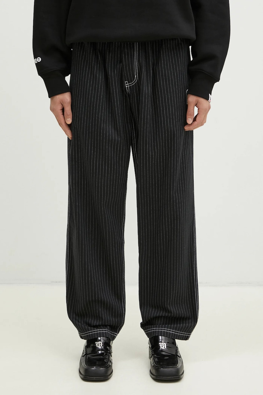 PLEASURES corduroy trousers Levy Corduroy Wide Pants black PLEASURES corduroy trousers Levy Corduroy Wide Pants black