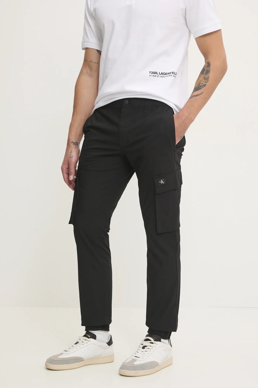 Calvin Klein Jeans spodnie m skie kolor czarny dopasowane J30J327614 Answear