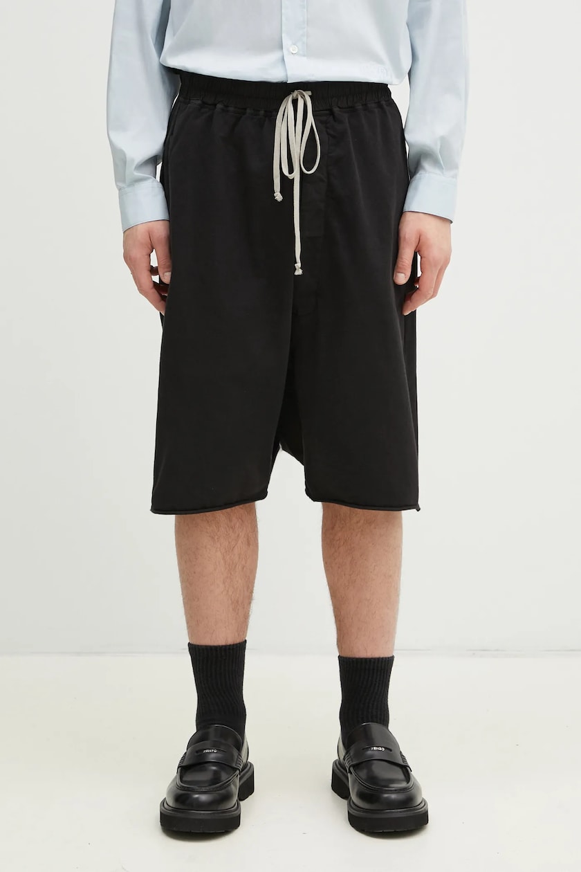 Rick Owens denim shorts Trucker Cut Offs men's black color Rick Owens denim shorts Trucker Cut Offs men's black color