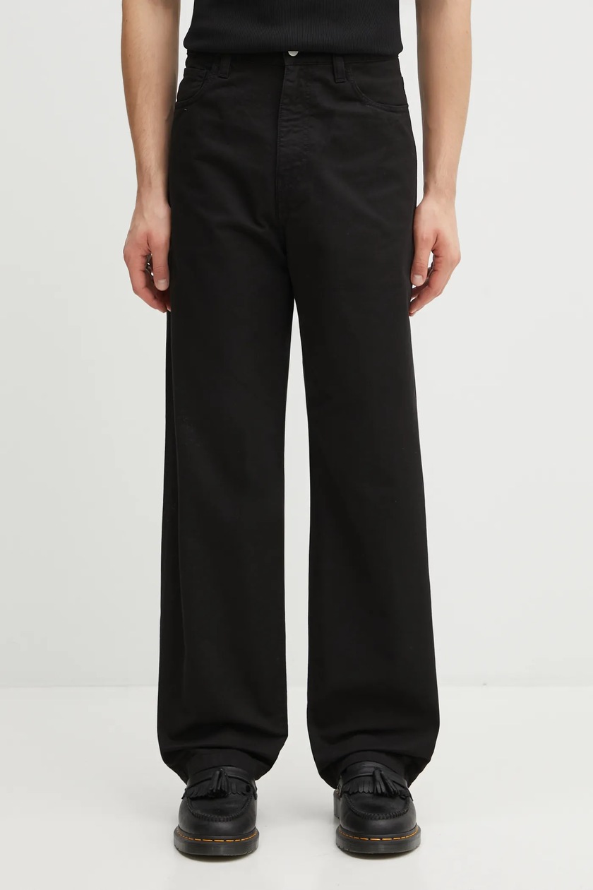 Carhartt WIP wool blend trousers Seaton Pant black color I034438