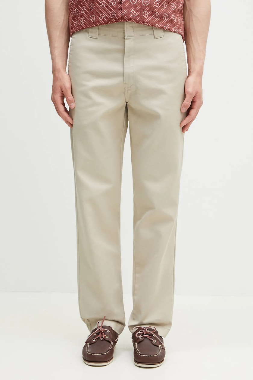 Wacko Maria wool trousers PLEATED TROUSERS ( TYPE-2 ) beige color