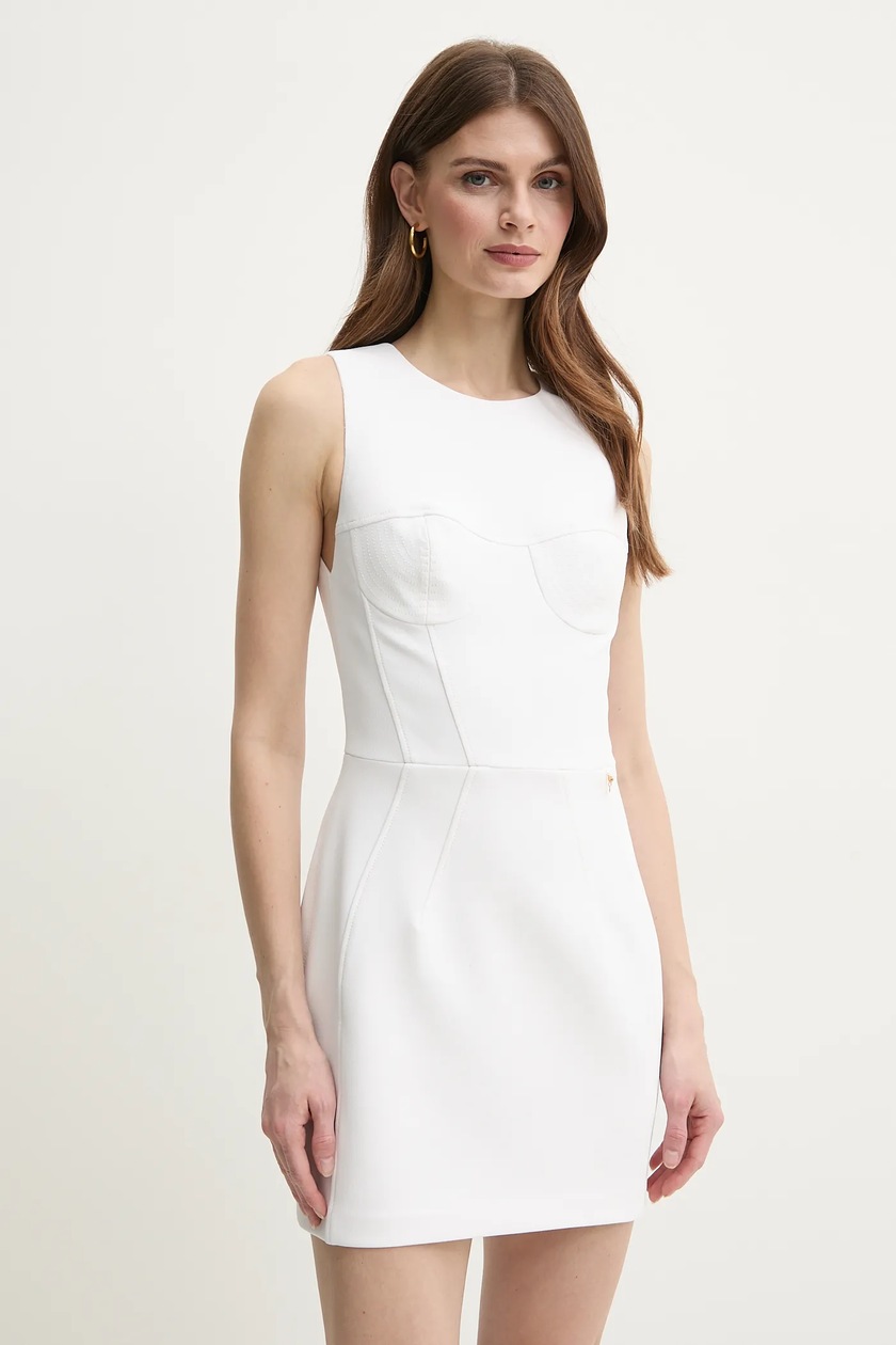 ワンピース ELISABETTA FRANCHI Woman Dress Butter AM31B E84 Sukienka Red Carpet z dżerseju Cupro z naszyjnikiem