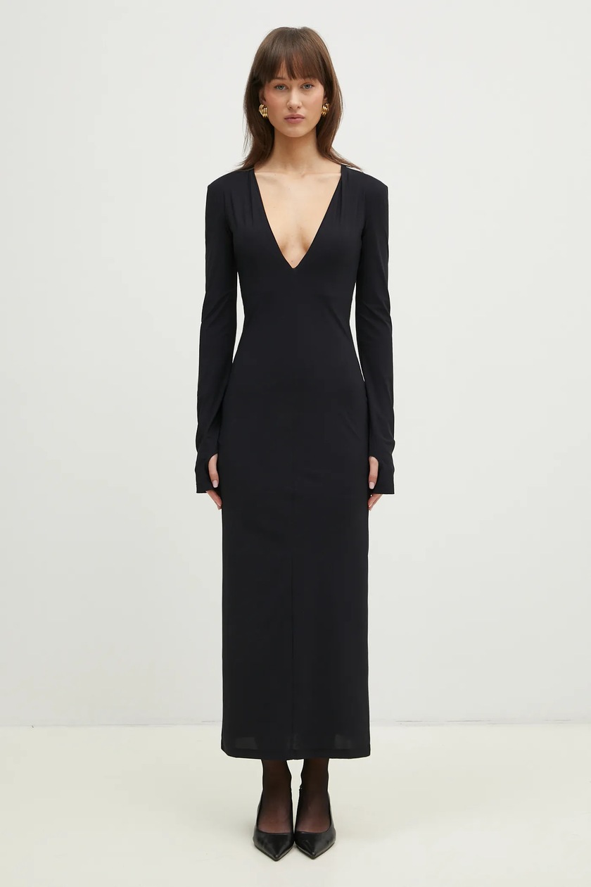 ワンピースその他 MM6 MAISON MARGIELA Women Dresses S52DG0026 S20518900 Black Midi Dress in Black – SVRN