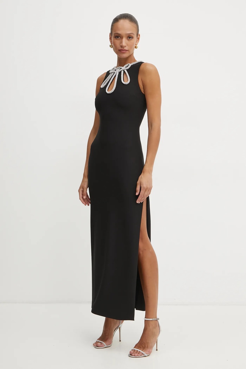 Marciano Guess sukienka SERAFINA kolor czarny maxi prosta