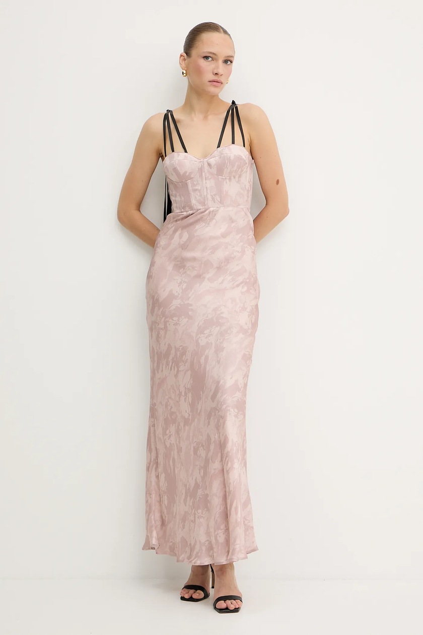 Stockerpoint Vestito Dirndl Willow Per Donna, Rosa Antico, Taglia 42 - Con Colletto A Scialle E Bottoni Antico Argento