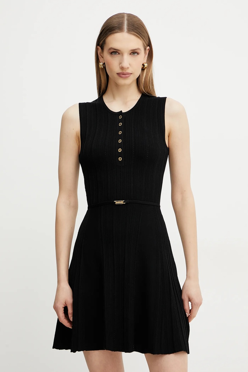 Marciano Guess sukienka CHIARA kolor czarny mini dopasowana