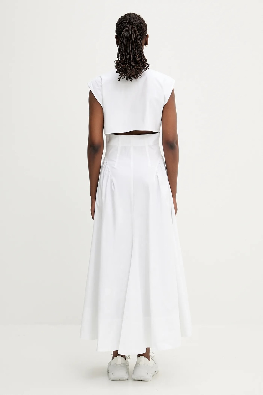ワンピース SPORTMAX SS25 FABIANA DRESS (2512221092600 001) Sportmax cotton dress Fabiana white color 2512221092600 at