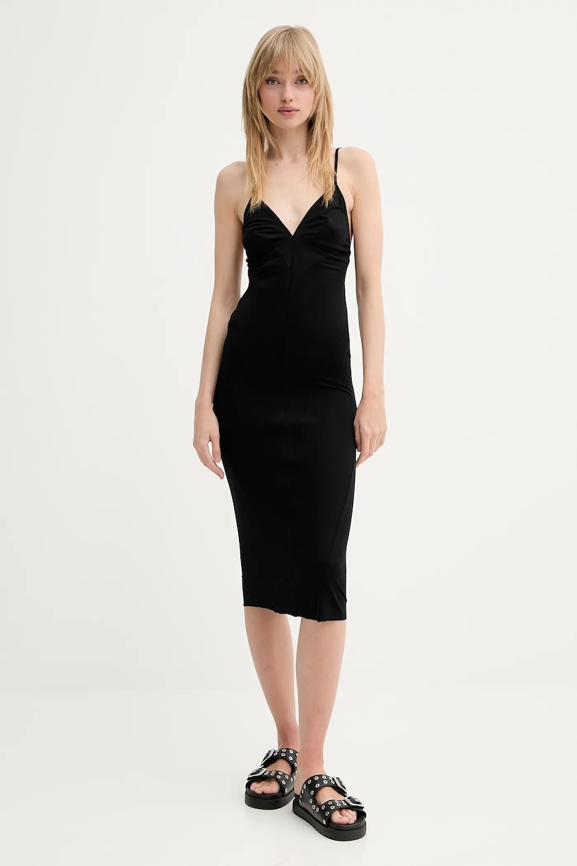 【関税込み】Rick Owens Lilies ブラック Ophelia ミニドレス Rick Owens Lilies dress PRM EU