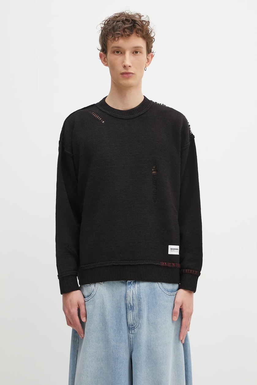 スウェット・トレーナー   Wool Blend Crew Neck Knit Sweater NEIGHBORHOOD wool blend jumper Savage Crewneck Sweater PRM EU