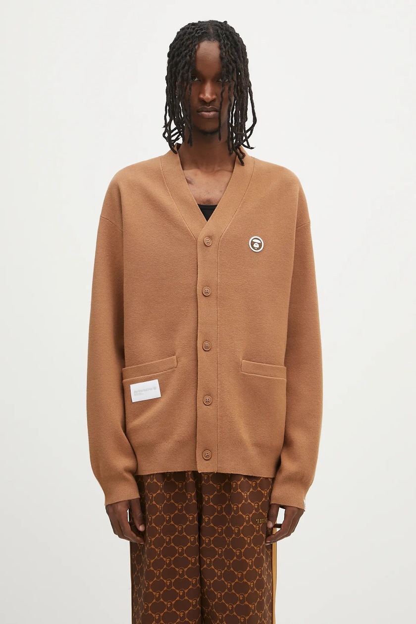 Axel Arigato cardigan with wool blend Core Zip-Up Sweater brown