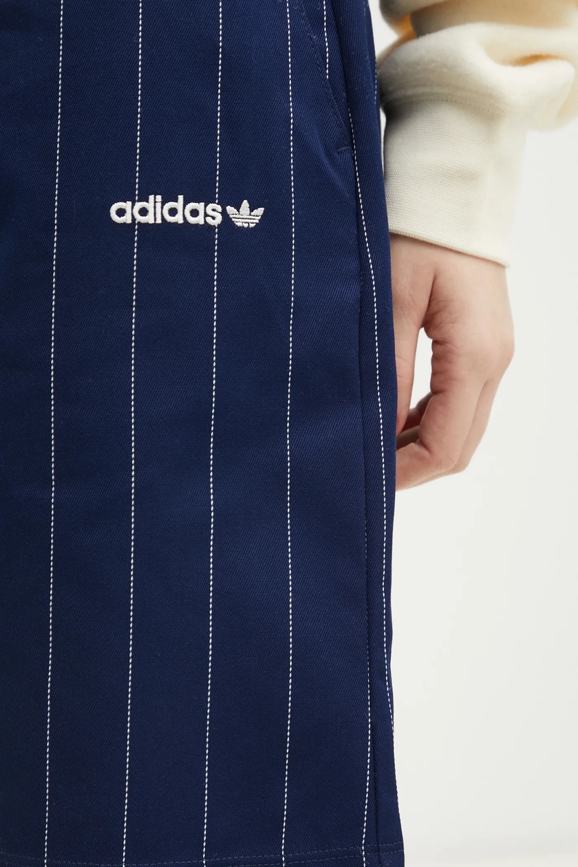 adidas Originals shorts PINSTRIPE SHORT women's navy blue