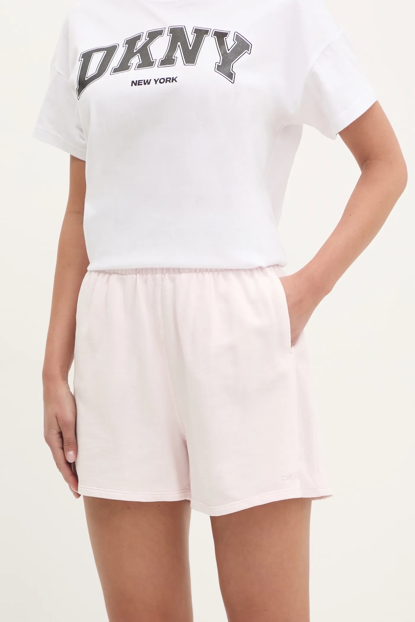 Bavlněné šortky Dkny, barva růžová - Main Image