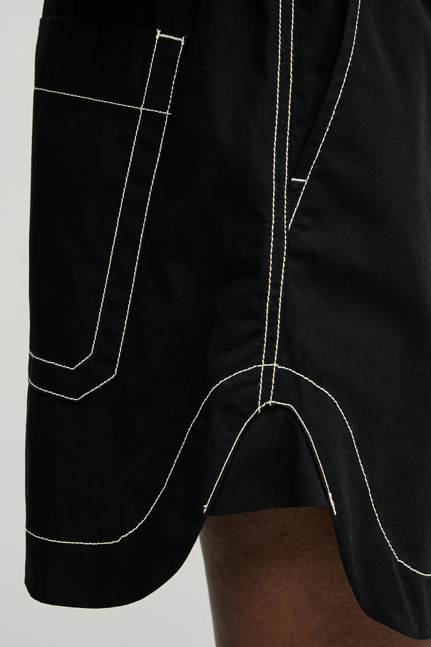 ショートパンツ SPORTMAX SS25 LACRIMA - Cotton shorts (2512141052600 005) Sportmax cotton shorts Lacrima black color smooth