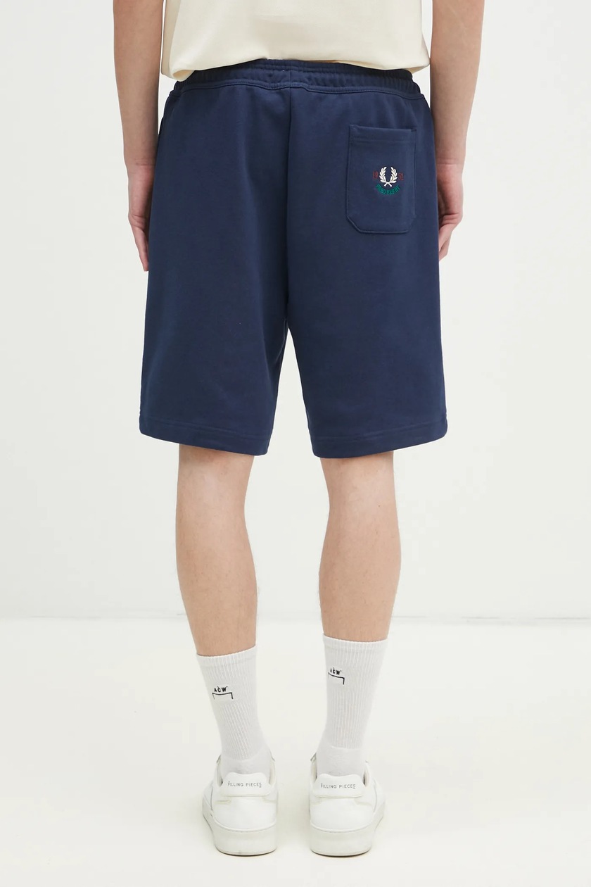 ハーフ・ショートパンツ FRED PERRY SS23 Fred Perry Shorts Blue (S5100 608) Fred Perry cotton shorts PRM EU