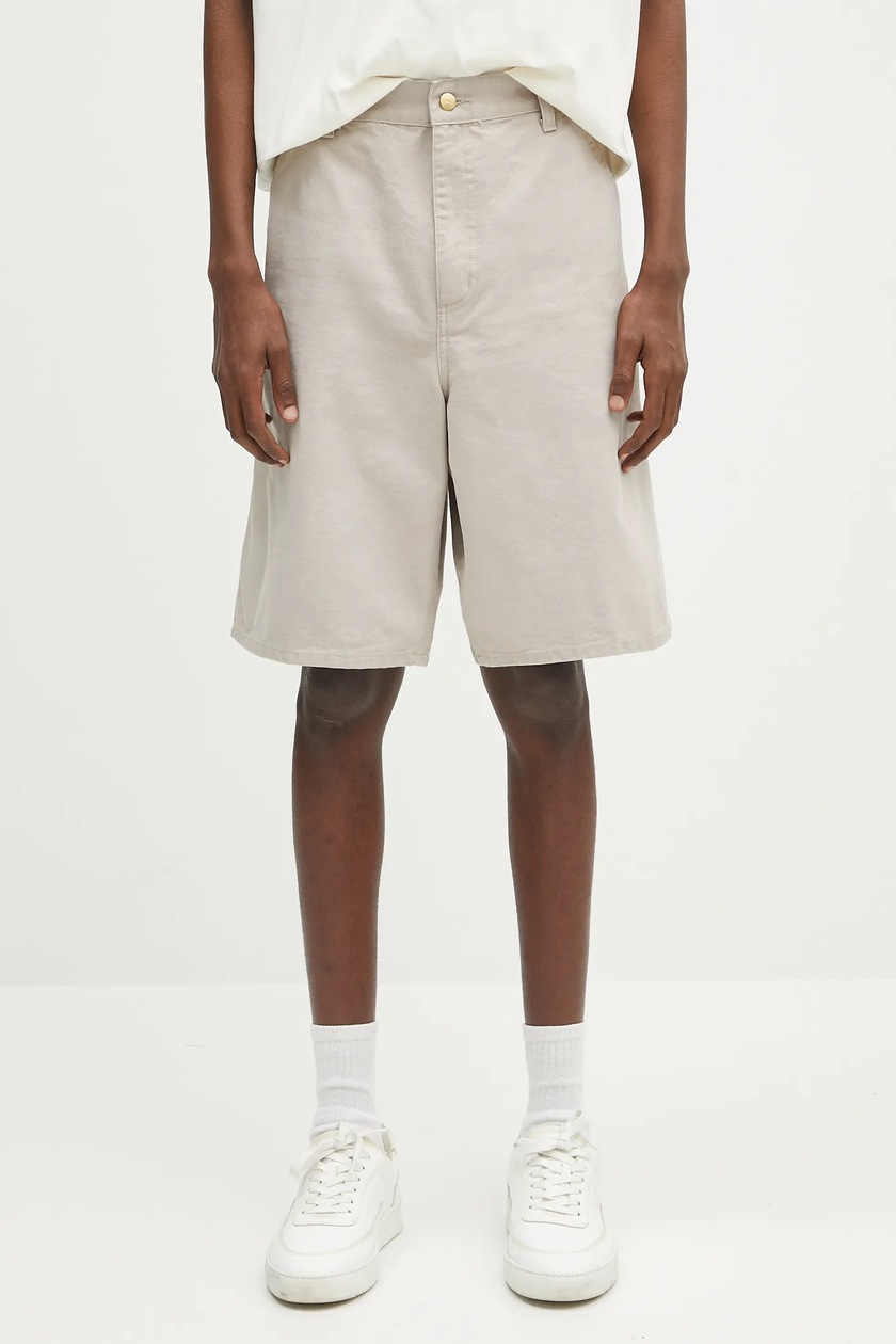 Carhartt WIP linen blend shorts Rainer Short beige color I034818