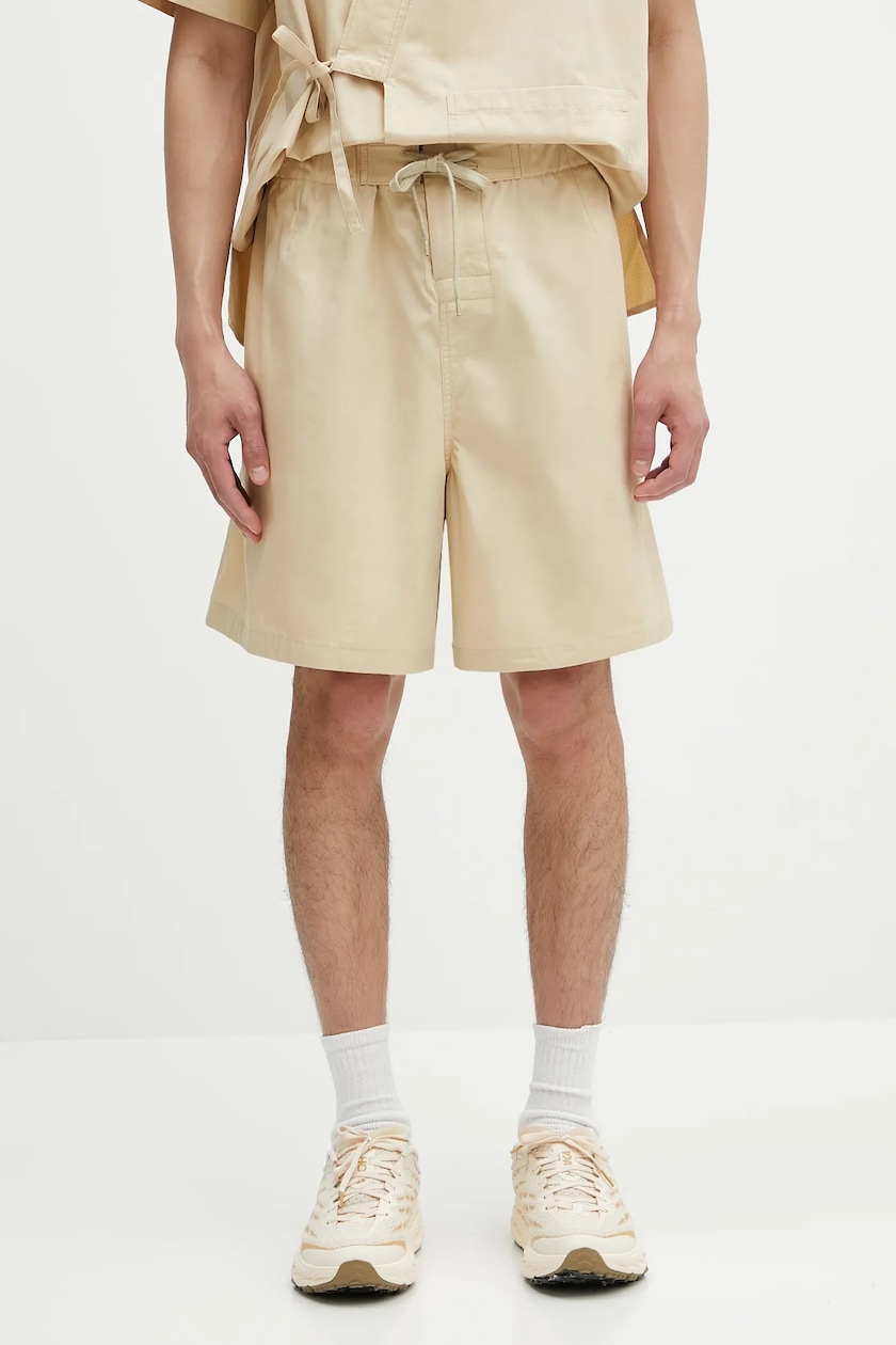 JW Anderson cotton shorts Folded Front Pleat beige color SR0107 JW Anderson cotton shorts Folded Front Pleat beige color SR0107