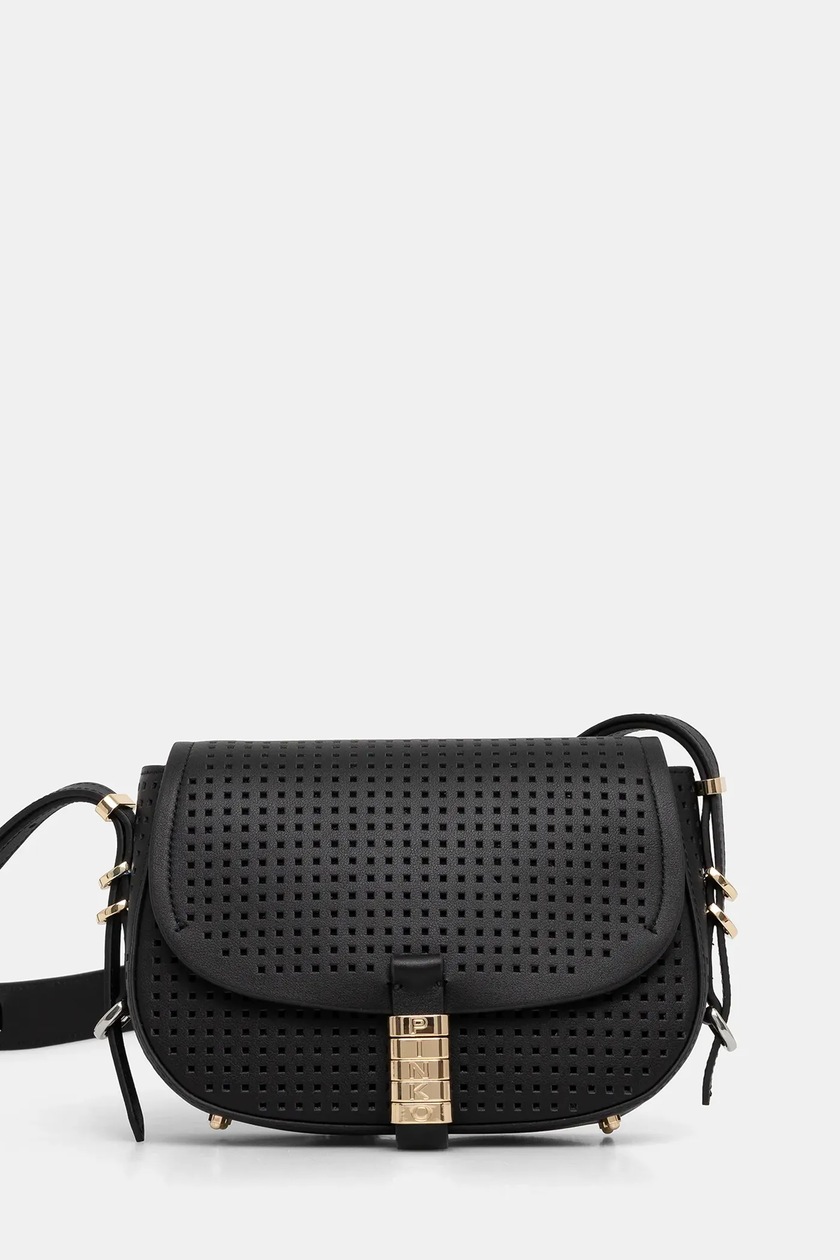 Pinko torebka skórzana kolor czarny 102802 A1W8 | Answear.com