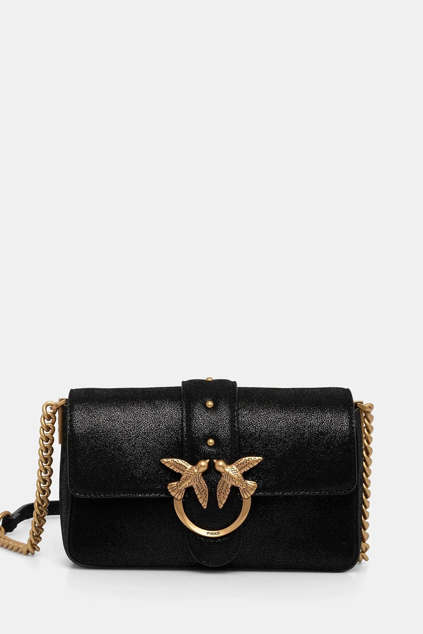 Pinko torebka zamszowa kolor czarny 104345 A27K | Answear.com