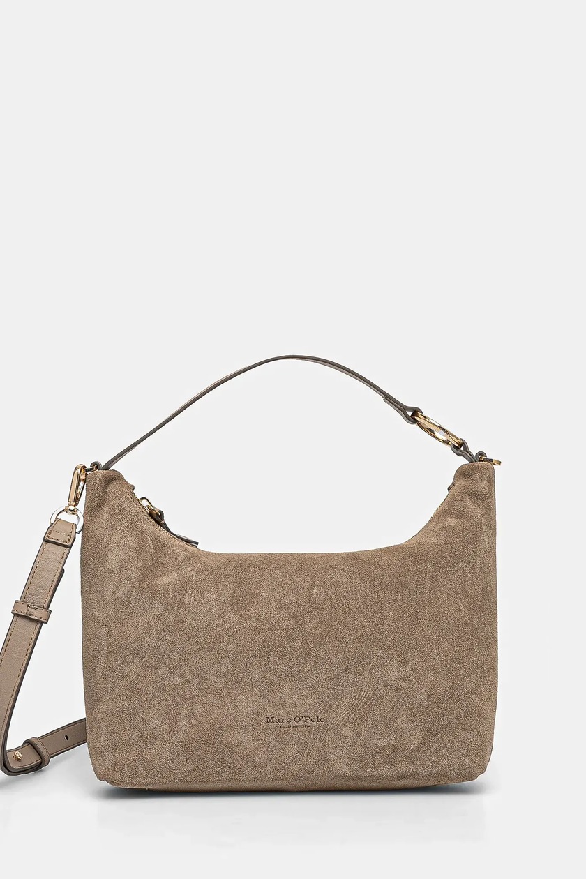 Marc O'Polo torebka zamszowa kolor beżowy 41112200401304 | Answear.com