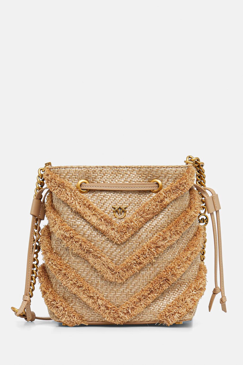 Pinko torebka zamszowa kolor beżowy 104305 A2CC | Answear.com