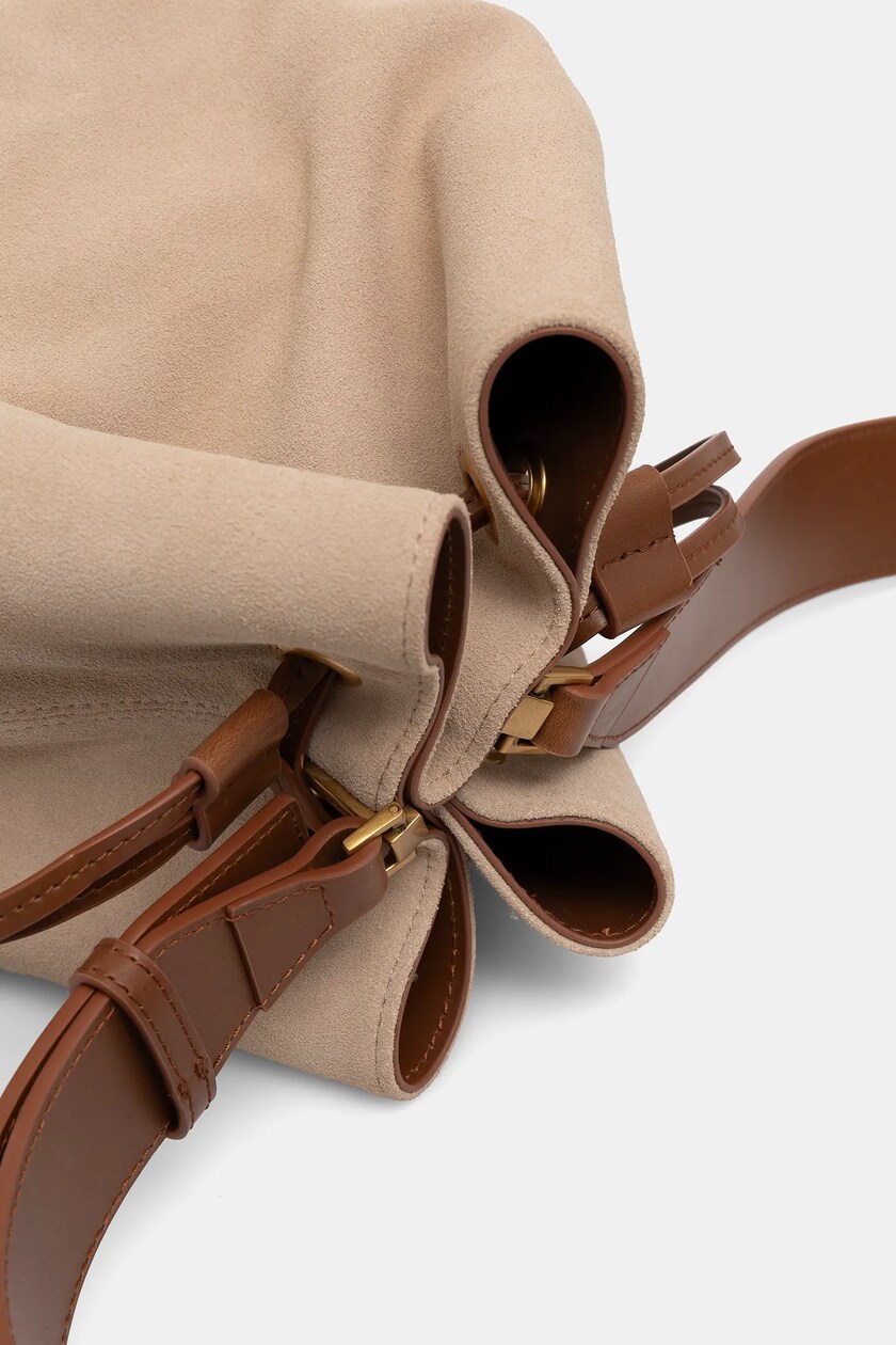 【通販激安】 Pinko torebka zamszowa kolor beżowy 104305 A2CC | Answear.com 着物・浴衣