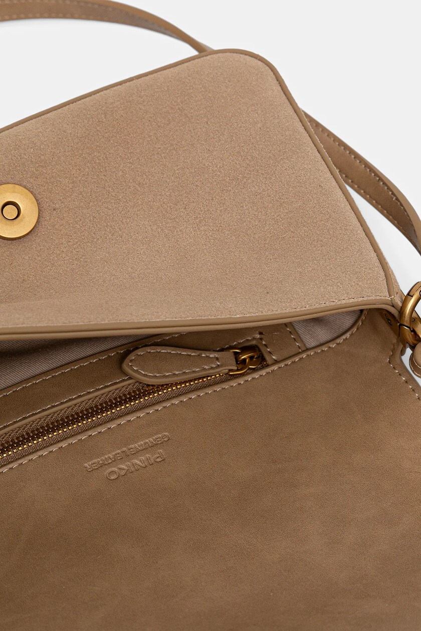Pinko torebka zamszowa kolor beżowy 104340 A2CC | Answear.com