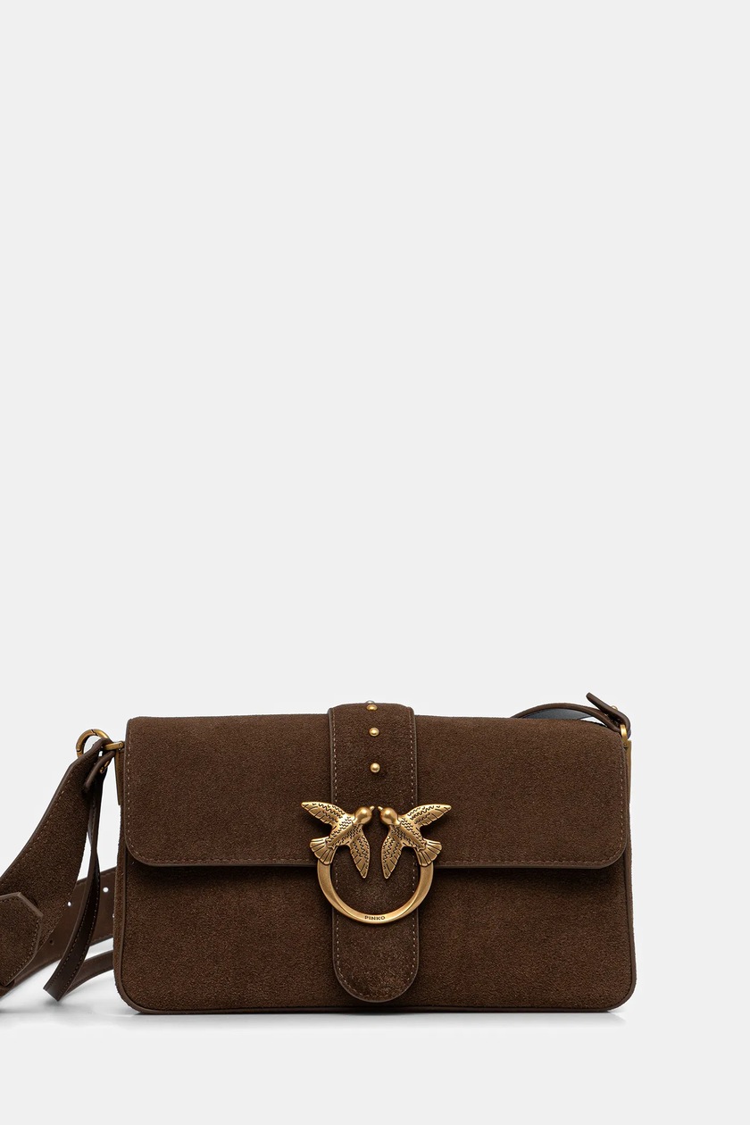 2co16　0108 ♡ Pinko torebka zamszowa kolor brązowy 104524 A2CC | Answear.com