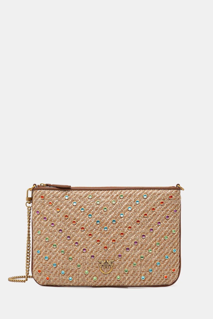 Pinko torebka skórzana kolor zielony 104340 A0QO | Answear.com