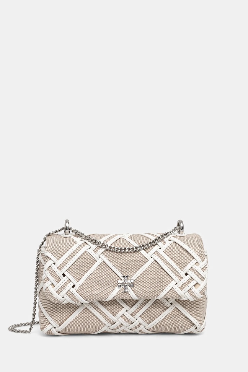 Tory Burch torebka skórzana Romy Tote kolor beżowy 164866