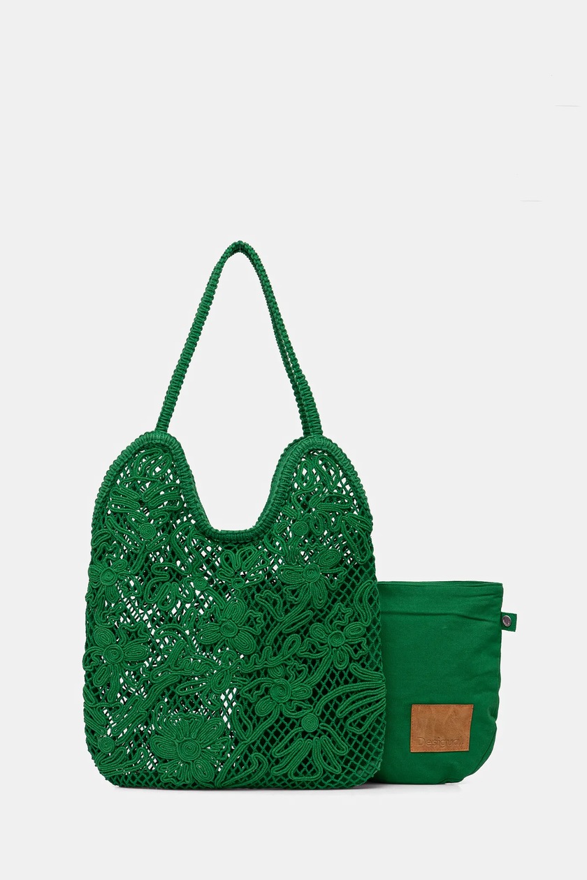 COCO(⁎ᴗ͈ˬᴗ͈⁎) Desigual torebka STENCIL FLOWER ME kolor brązowy 25WAXPB9